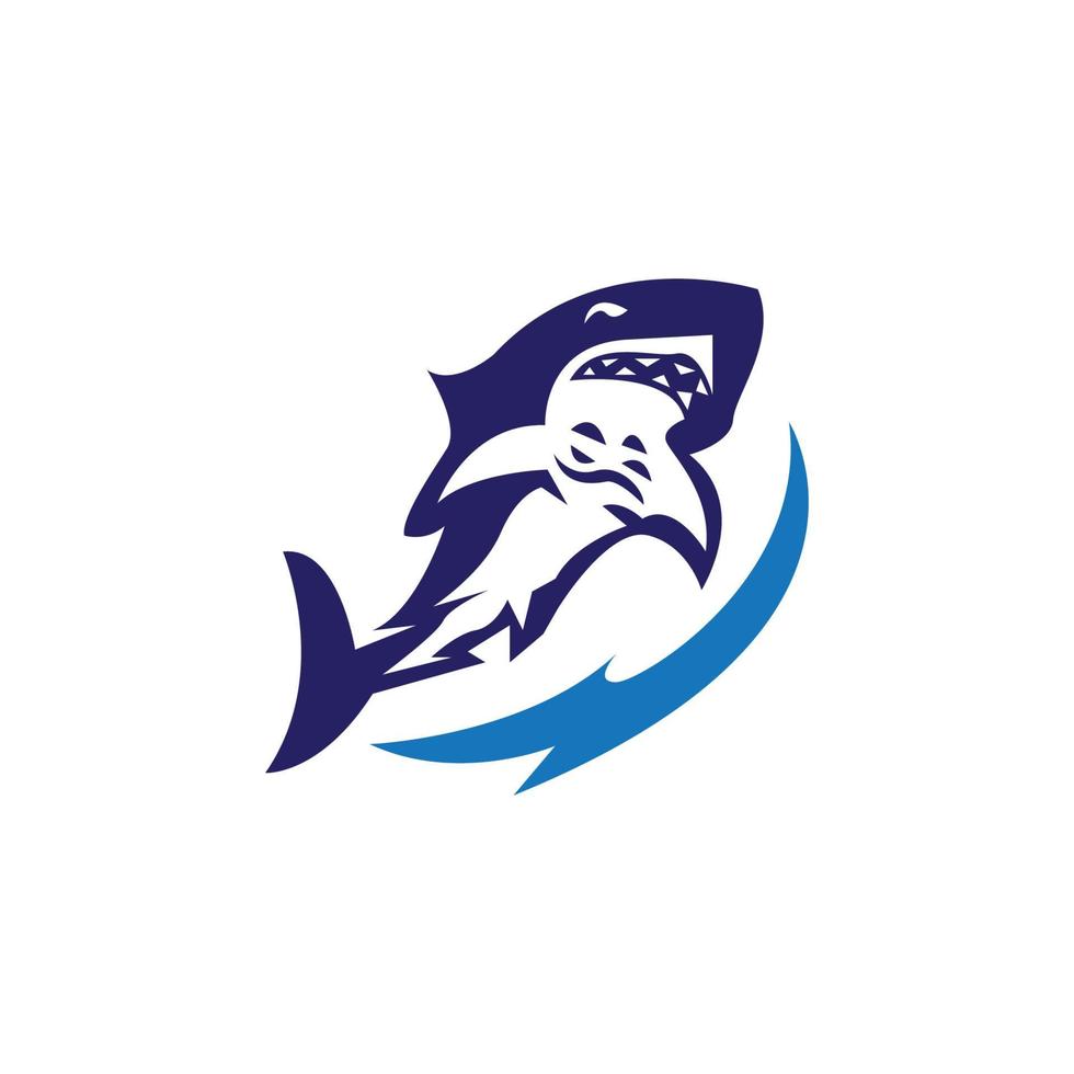 tiburón, icono, y, símbolo, vector, ilustración vector