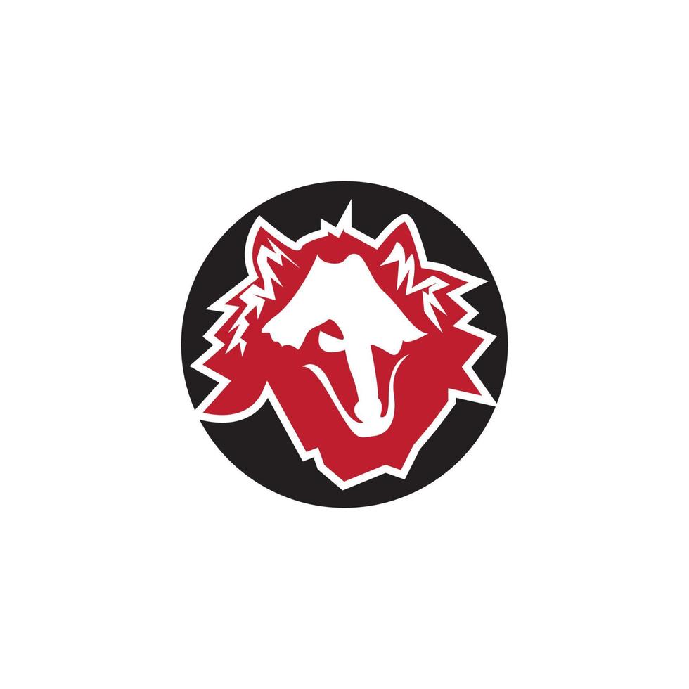 Wolf icon and symbol vector template illustration