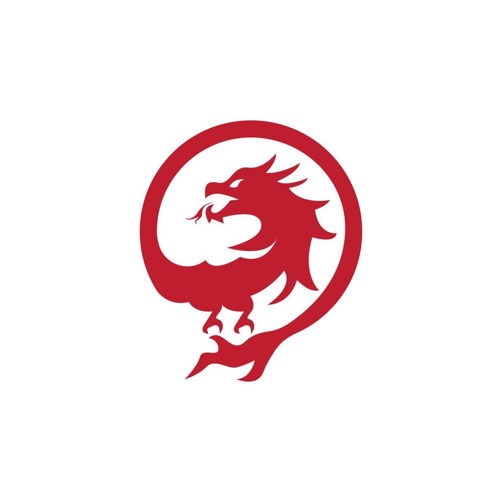 Dragon vector icon illustration