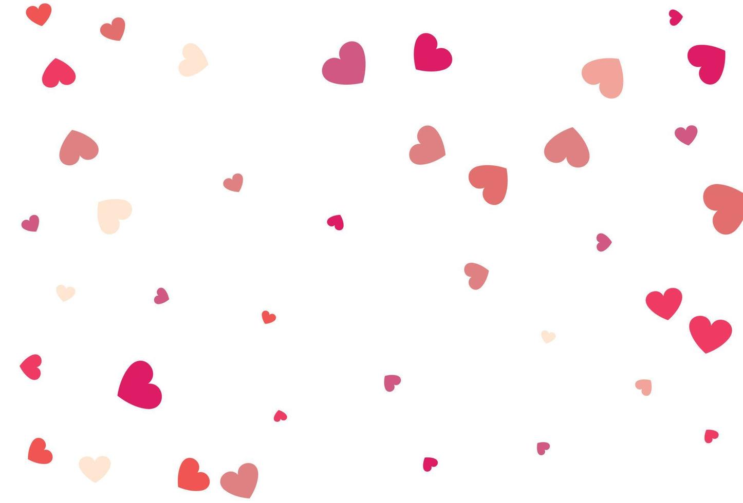 confeti de corazones hermosos. día de San Valentín. vector