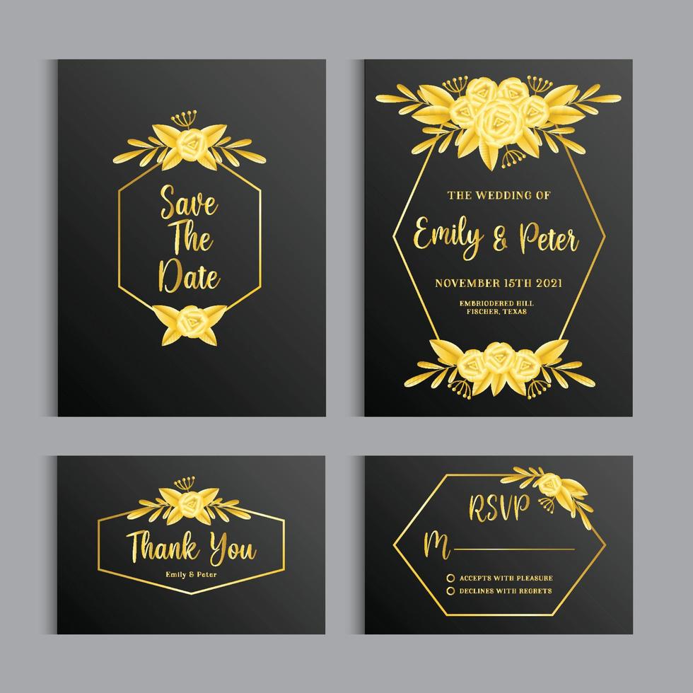 Luxury Wedding Invitation vector
