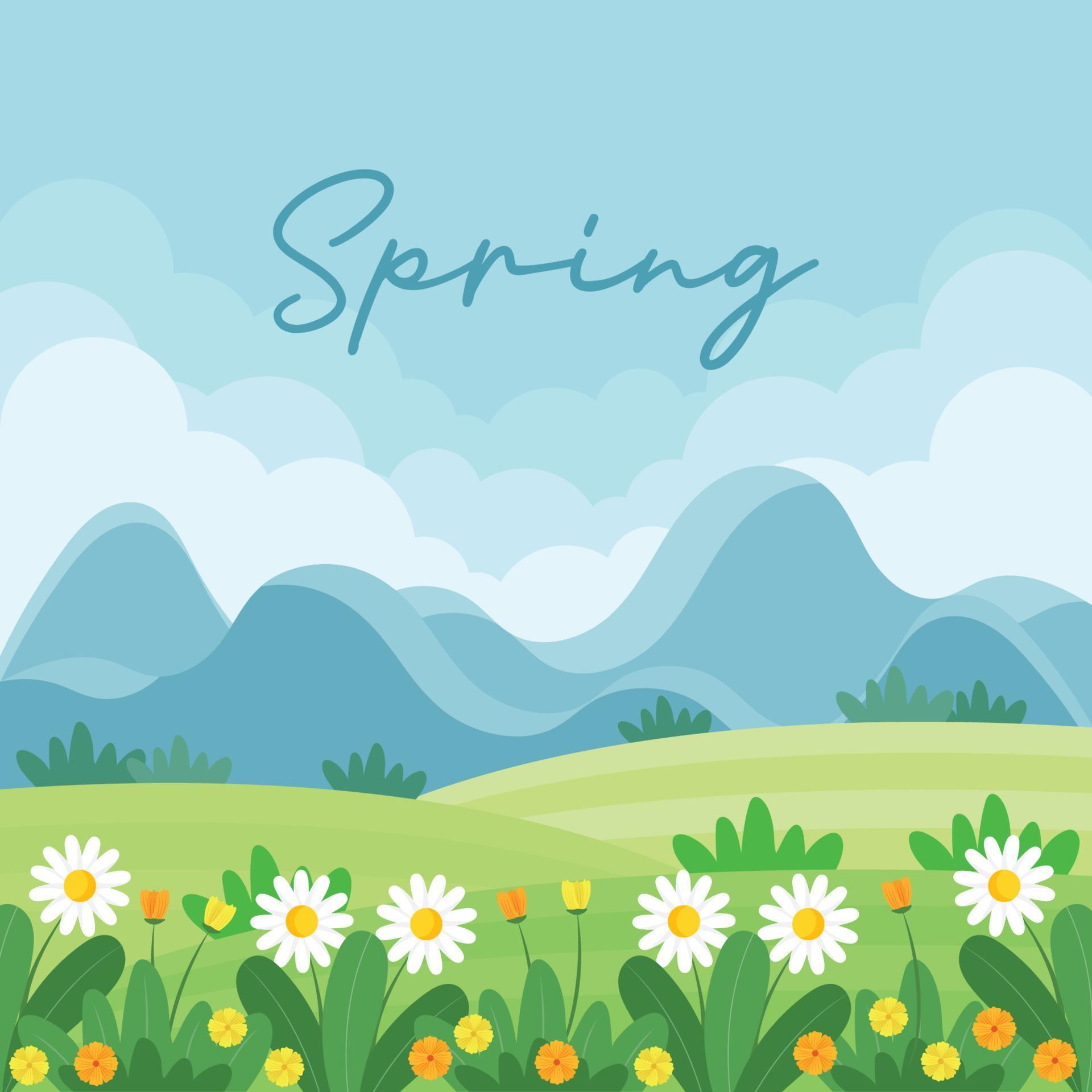 Spring General Scenery 4584627 Vector Art at Vecteezy