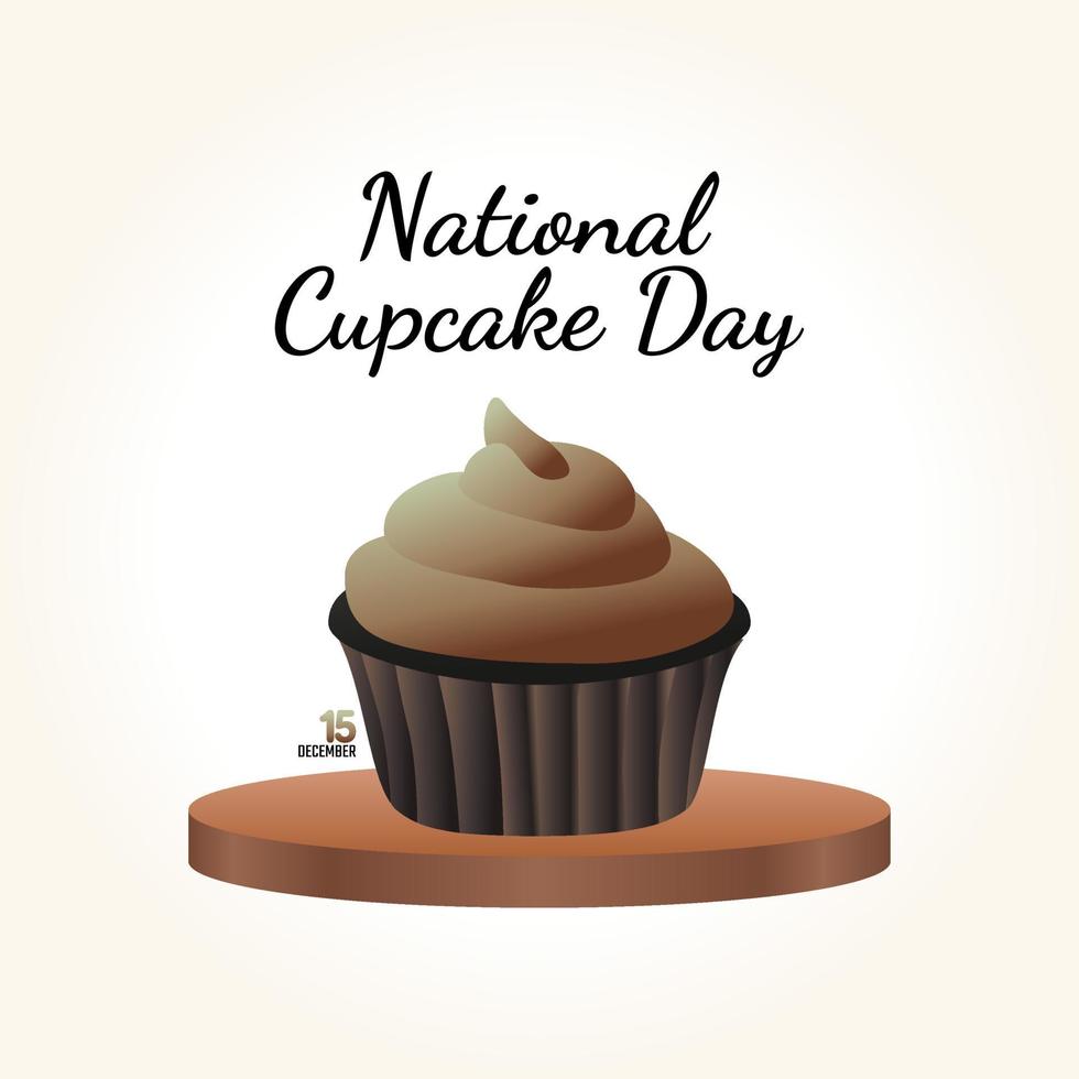 vector graphic of national cupcake day good for national cupcake day celebration. flat design