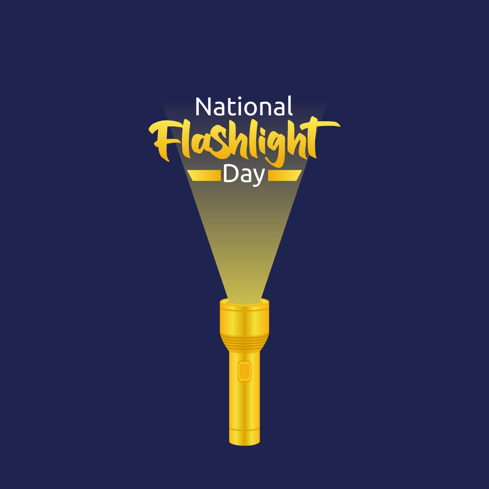 vector graphic of national flashlight day good for national flashlight