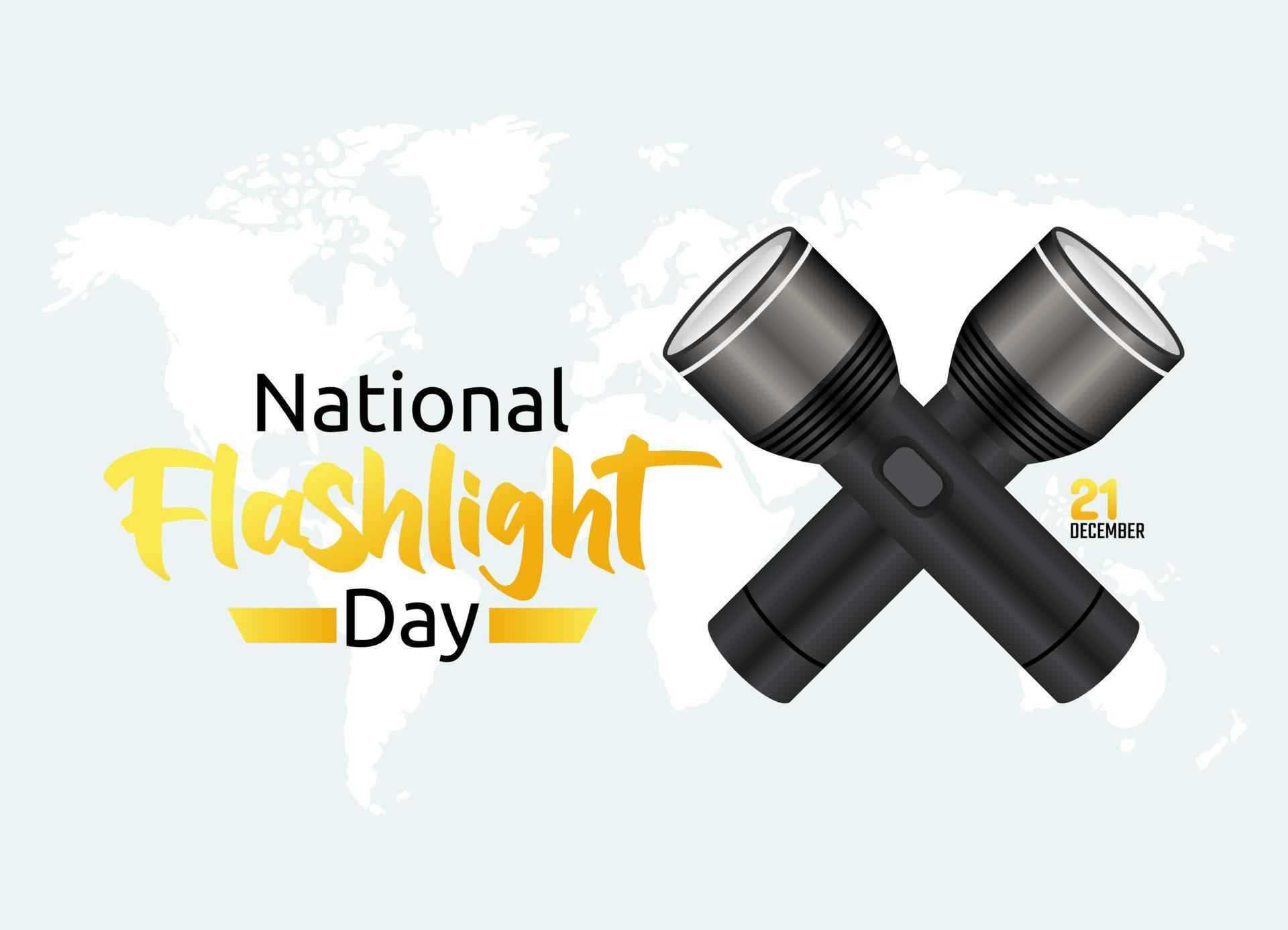 vector graphic of national flashlight day good for national flashlight