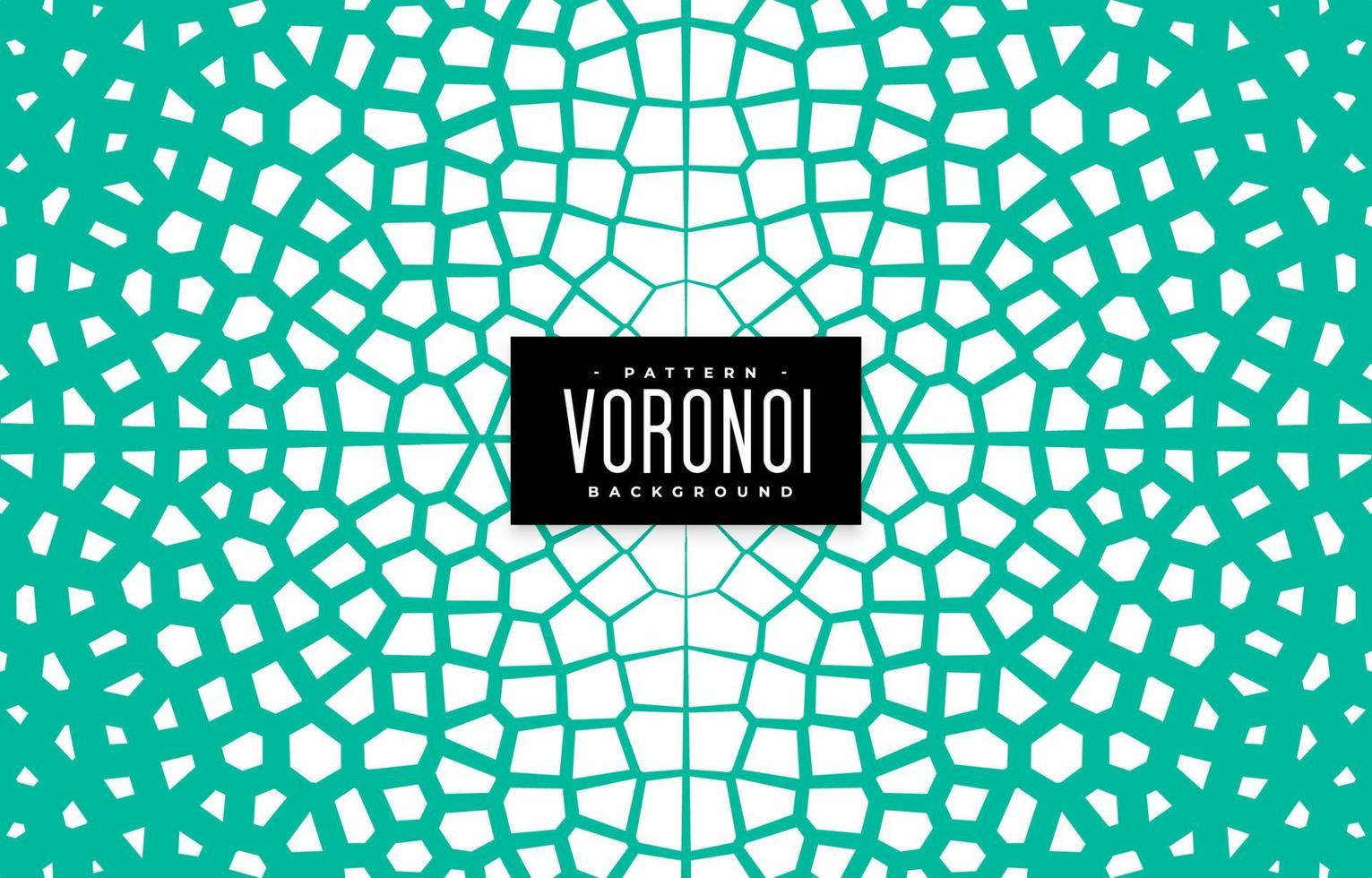 abstract voronoi pattern background in turquoise color vector