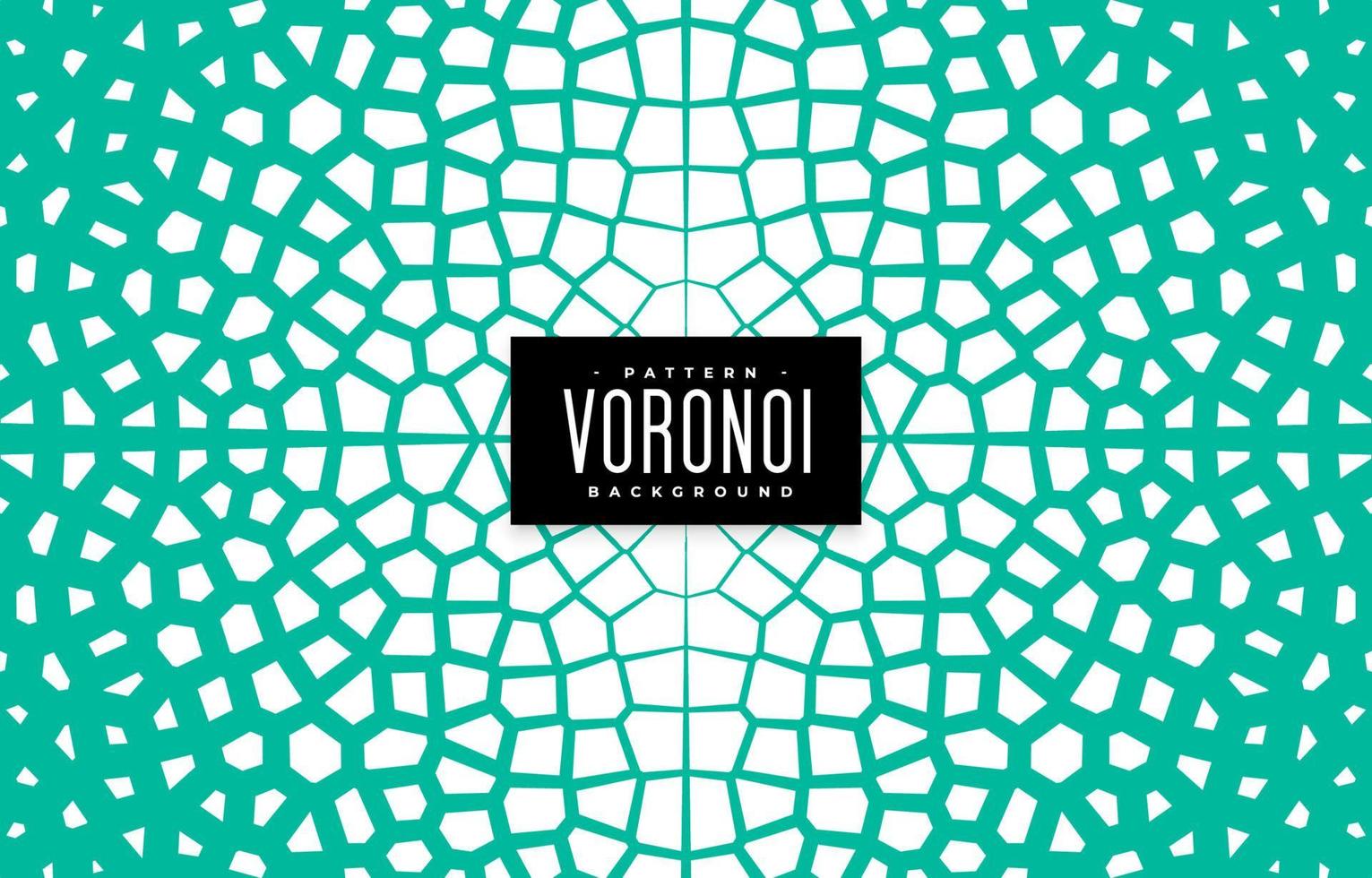 abstract voronoi pattern background in turquoise color vector