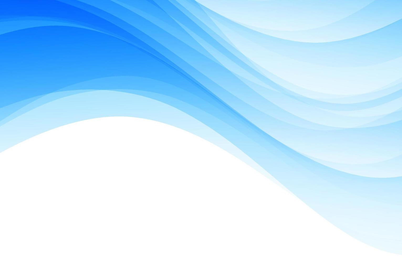 abstract blue wavy background template vector