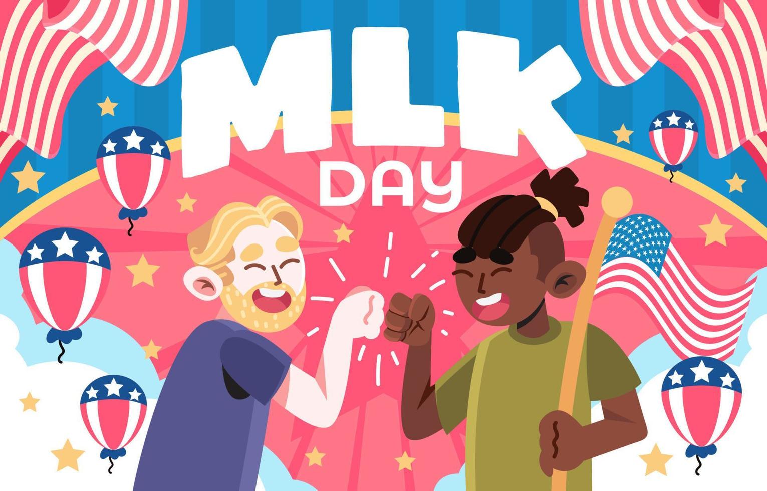 MLK Day Togetherness Celebration vector