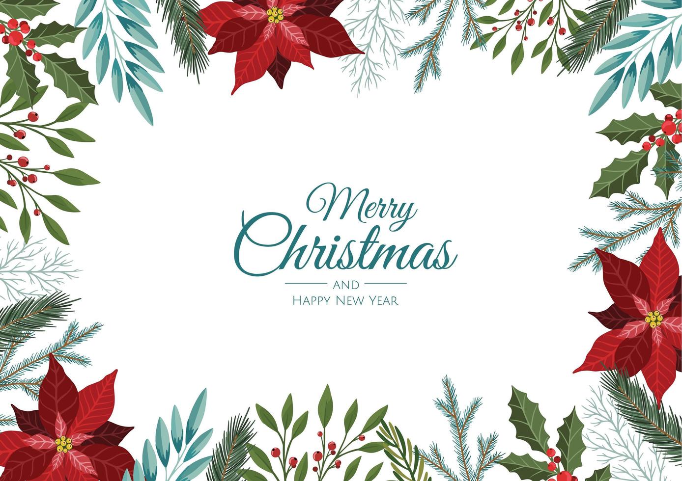Christmas card. Great for New Year cards, banners, headers, party posters. vector