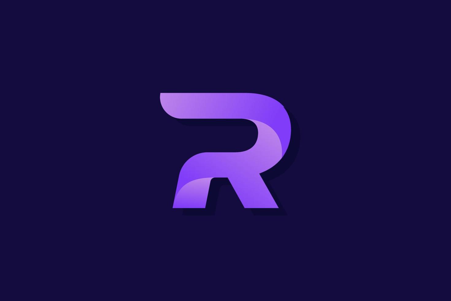 r logo. diseño de logotipo letra r moderno y creativo vector