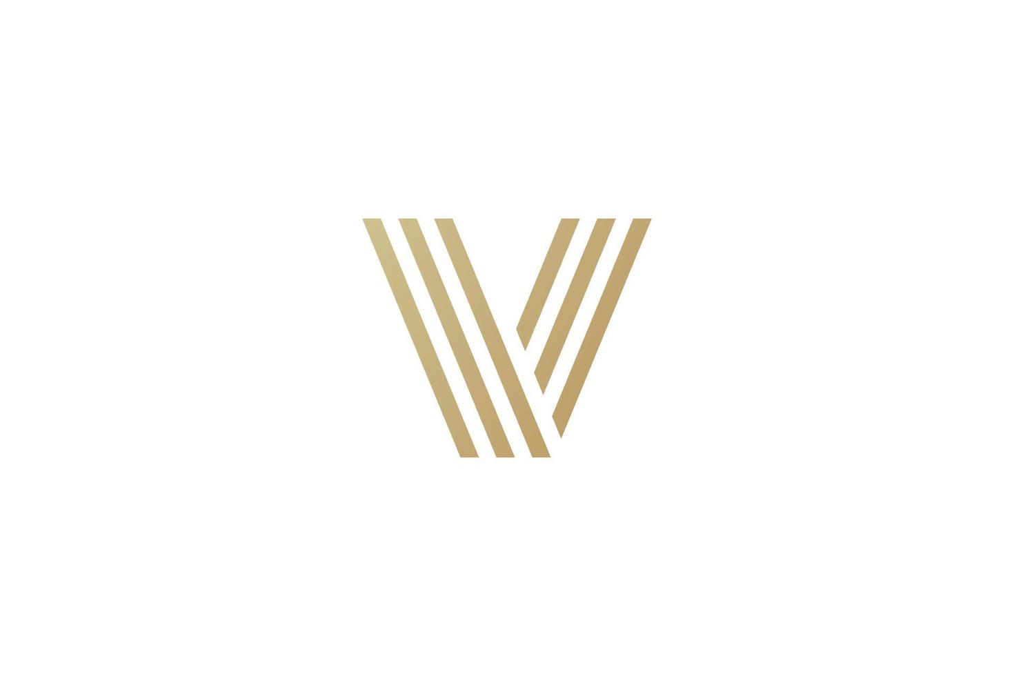 logotipo de la letra v. Diseño de logotipo abstracto letra v. estilo limpio y moderno. ilustración vectorial vector