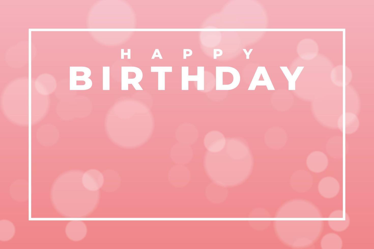 banner de feliz cumpleaños. Diseño de fondo de fiesta de cumpleaños con confeti sobre fondo rosa borroso vector