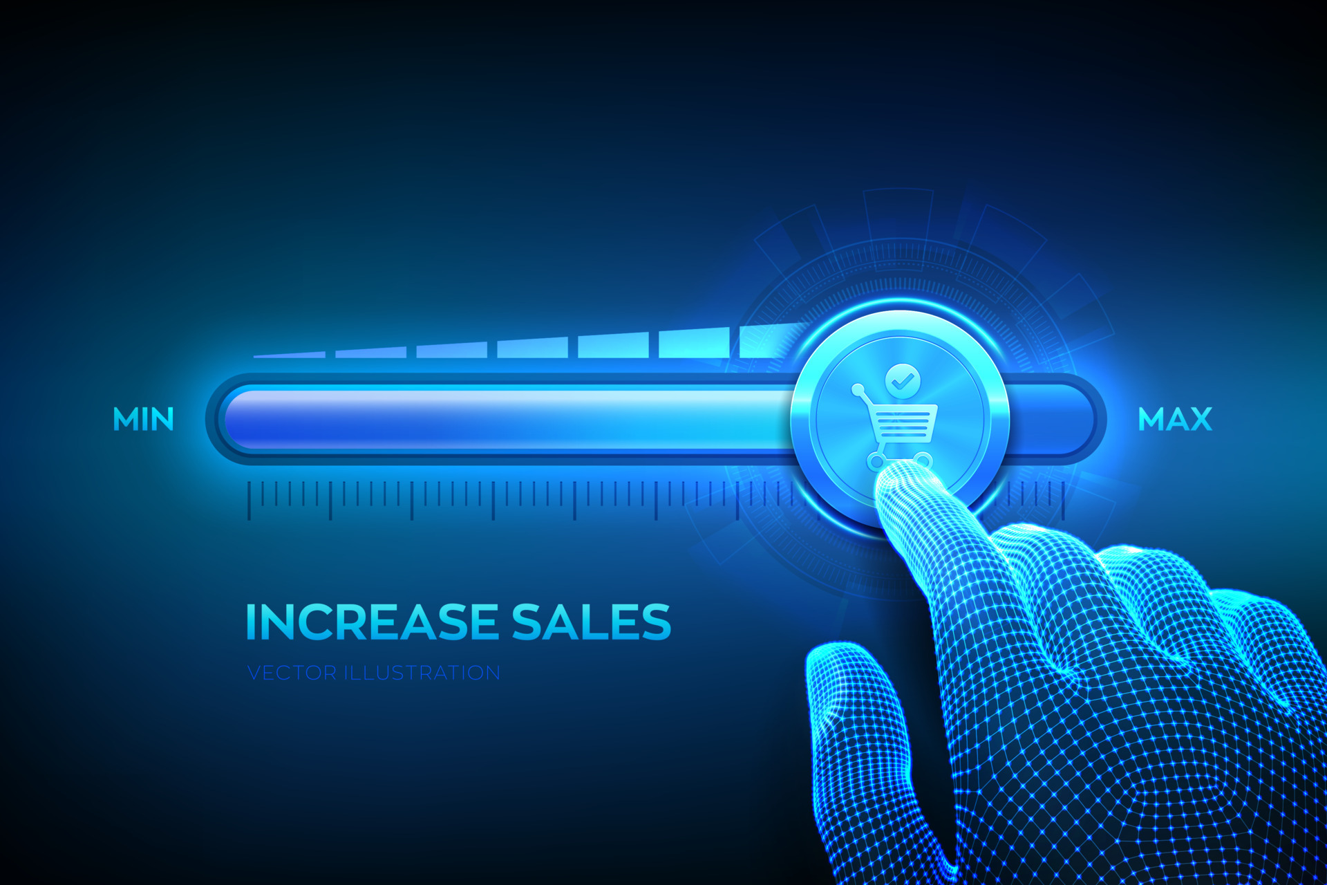 Increasing Sales. Sale volume increase make business grow finance