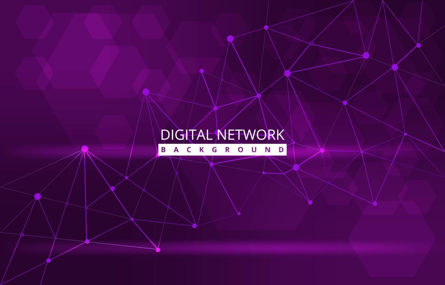 Hexagon Digital Network Connection Internet Computer Technology Background vector