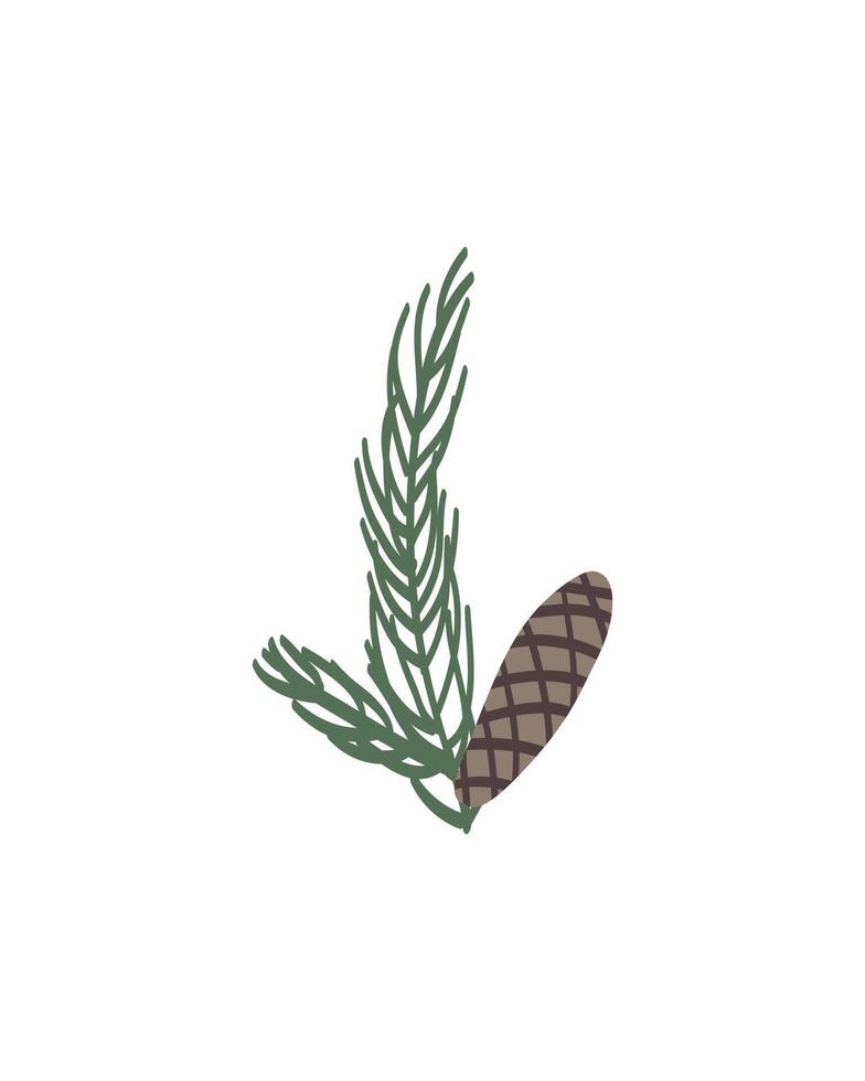 The leaves are drawn by hand in an isolated background. Vector elements for decoration