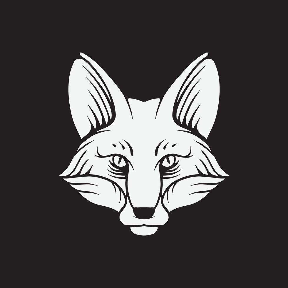 vector illustration of a fox. Animal head Design for logo and T shirt design