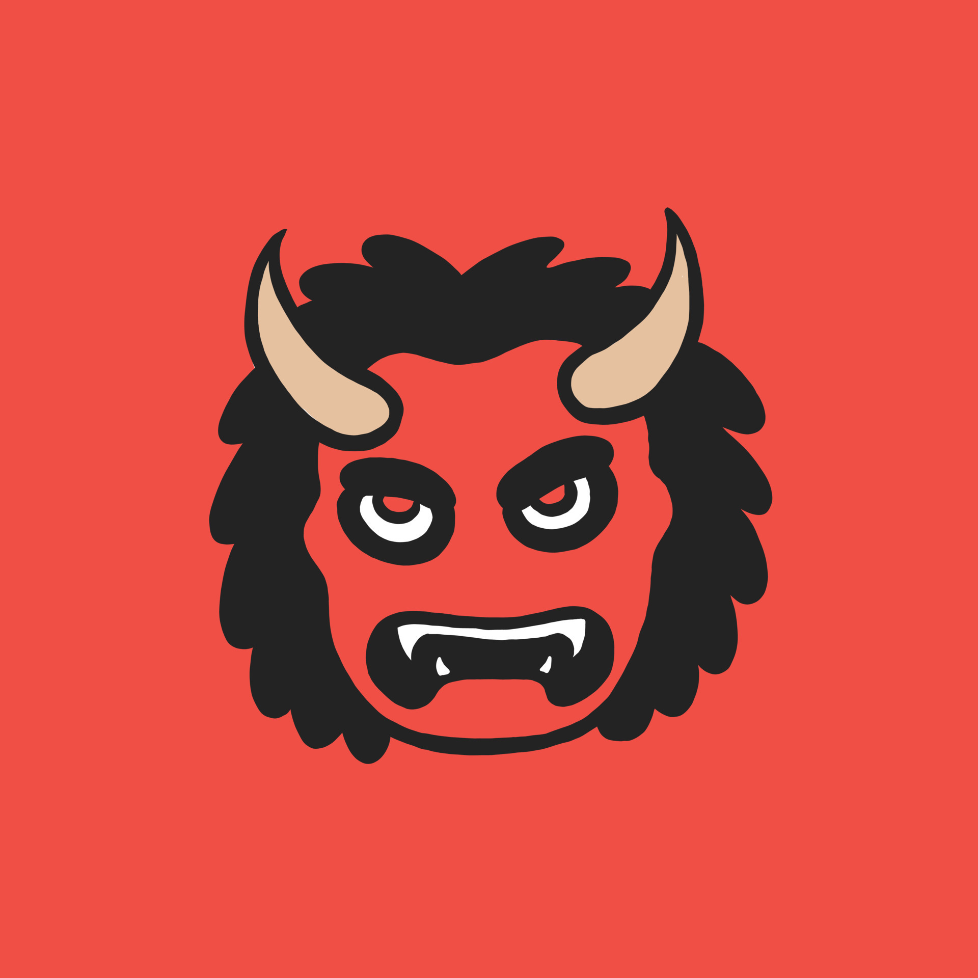 oni, a traditional mask in Japanese event symbolize the demon nature