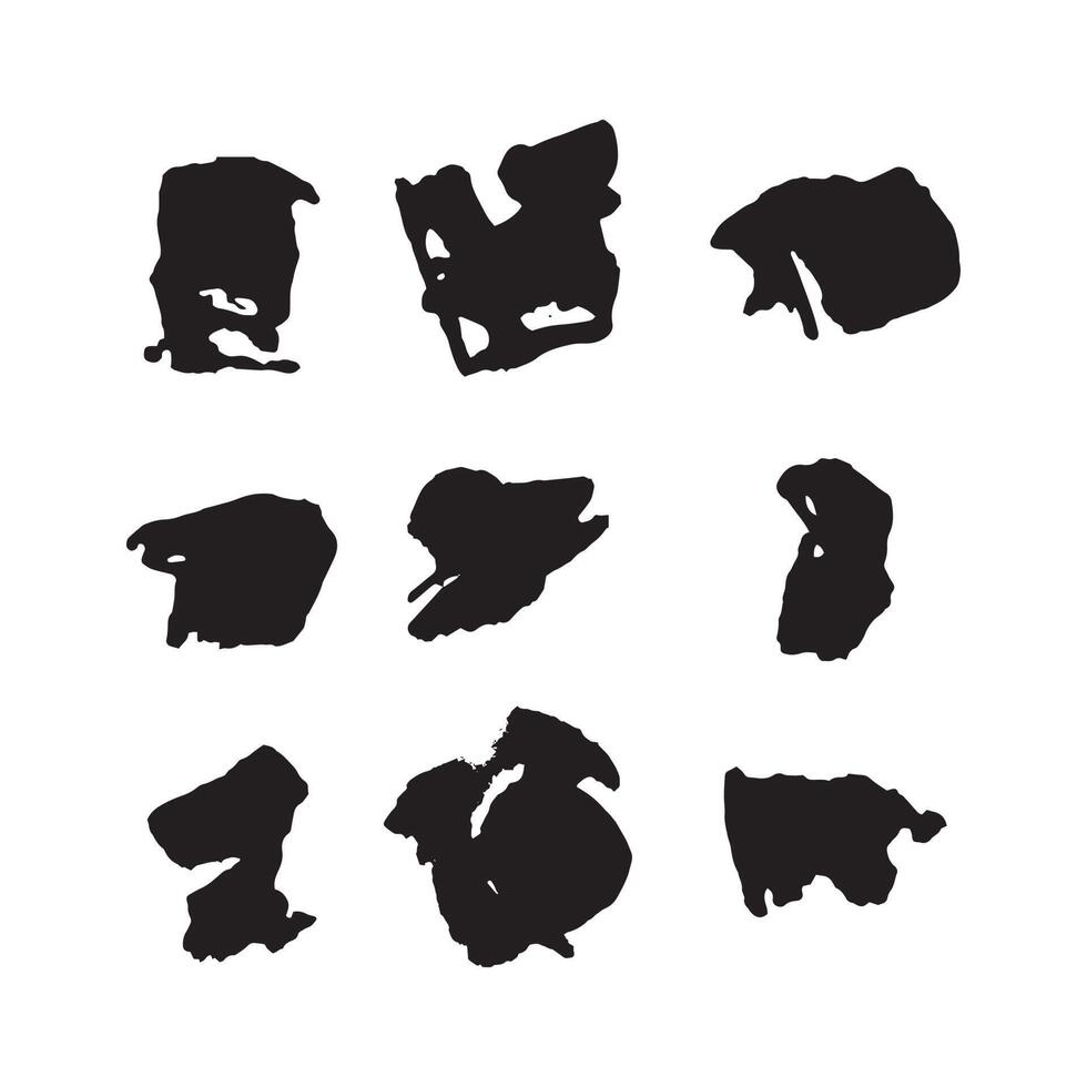 una colección de trazos de tinta negra. material de scratch para dibujar líneas vectoriales. vector