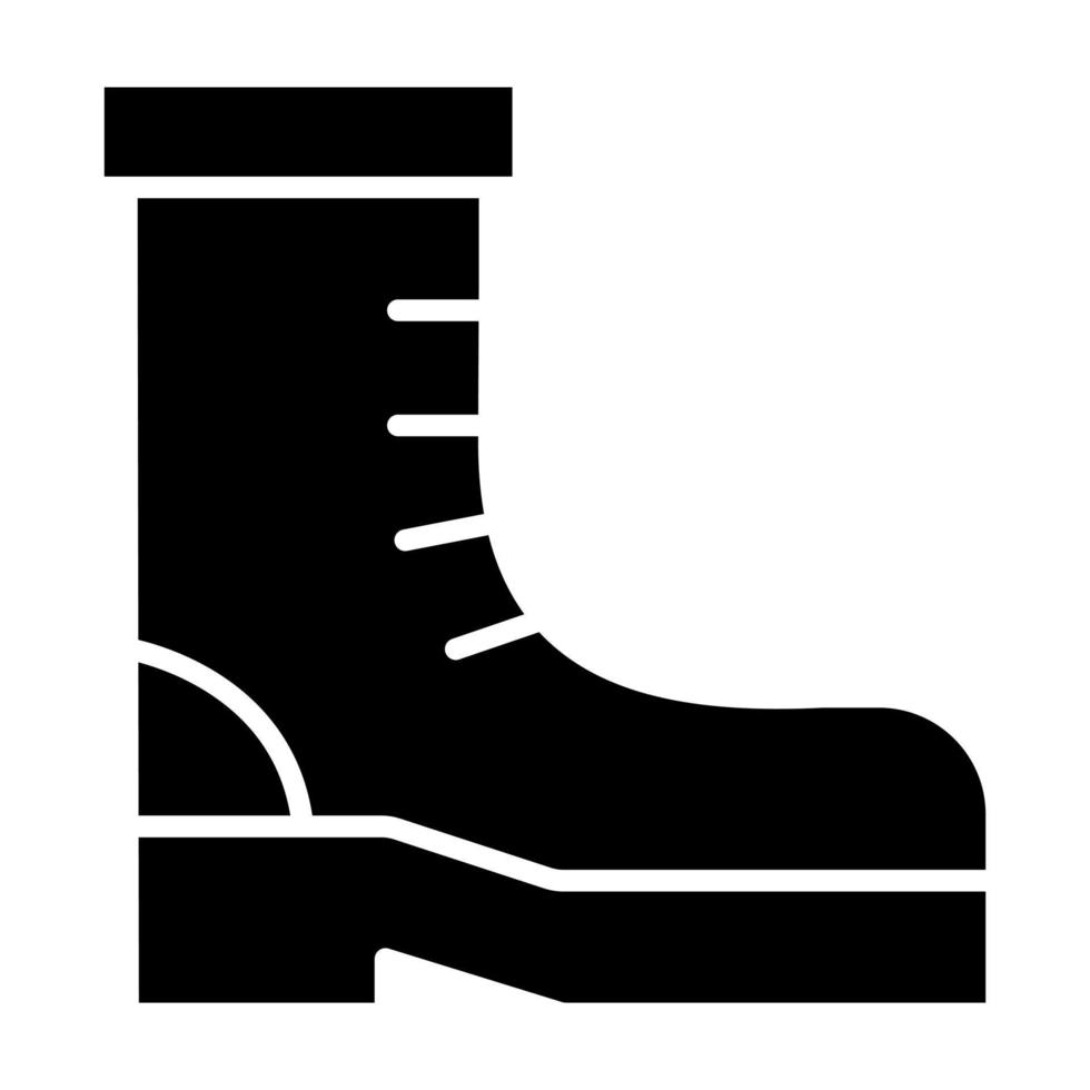 icono de glifo de botas vector