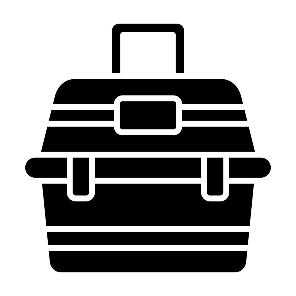 Tackle Box Glyph Icon vector