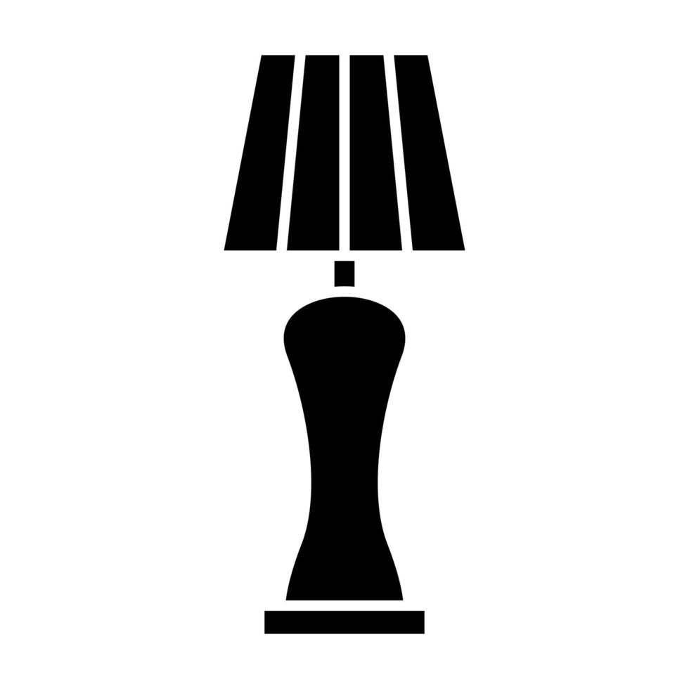 Floor Lamp Glyph Icon vector