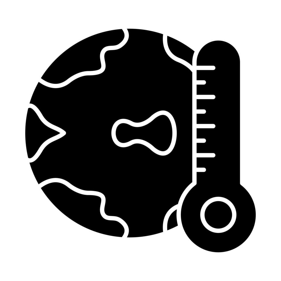 Global Warming Glyph Icon vector