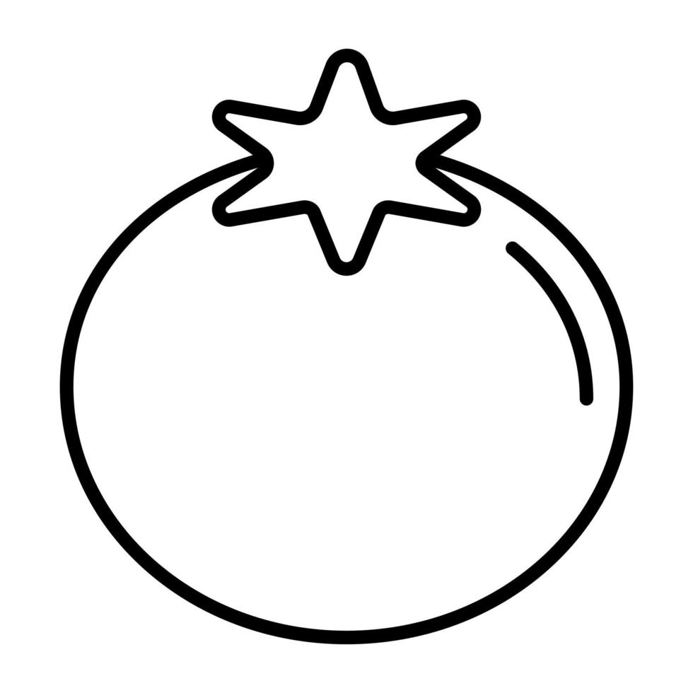 Tomato Line Icon vector