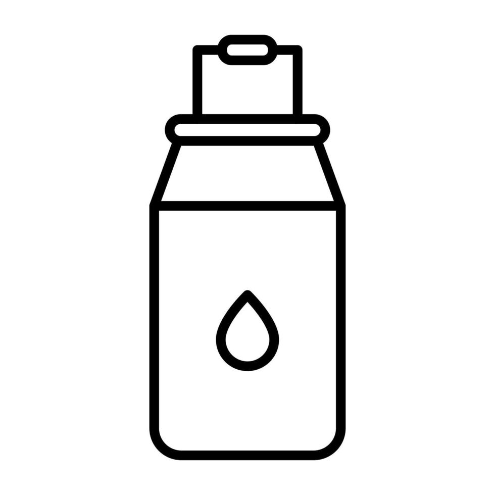 Milk Bucket Line Icon vector