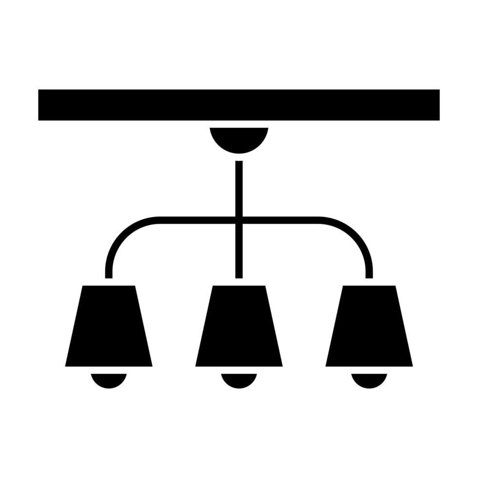 Ceiling Lamp Glyph Icon vector