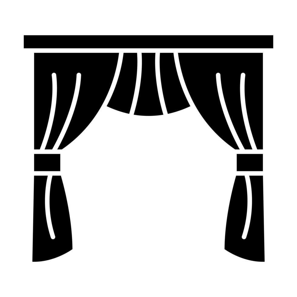 Curtains Glyph Icon vector