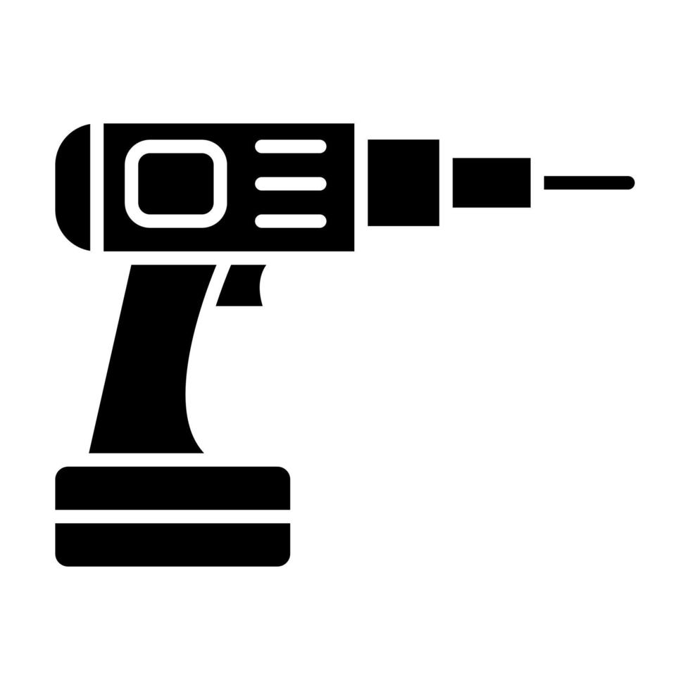 Drilling Machine Glyph Icon vector