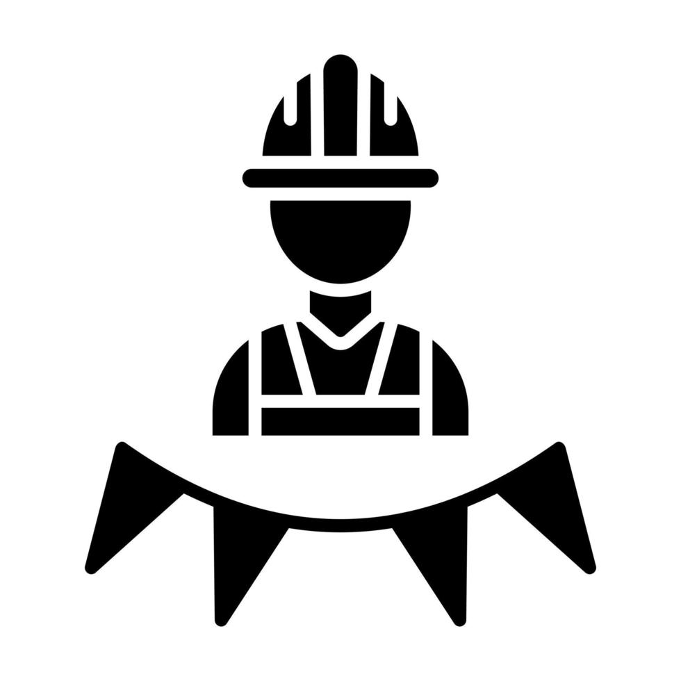 Labour Day Glyph Icon vector