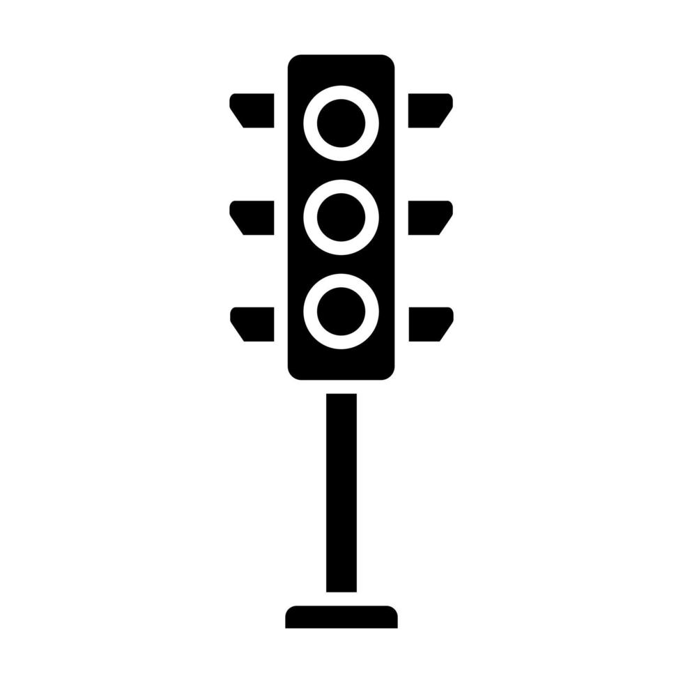 Traffic Lights Glyph Icon vector
