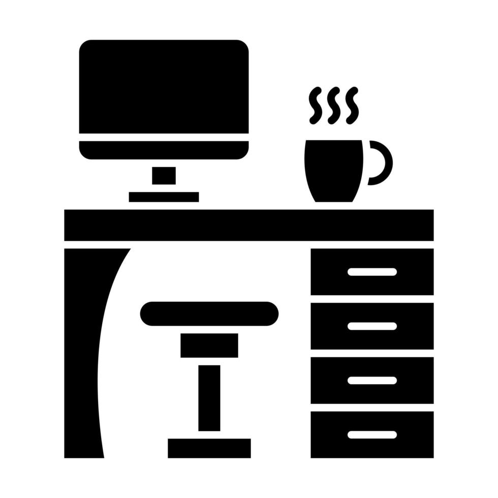 Workplace Glyph Icon vector