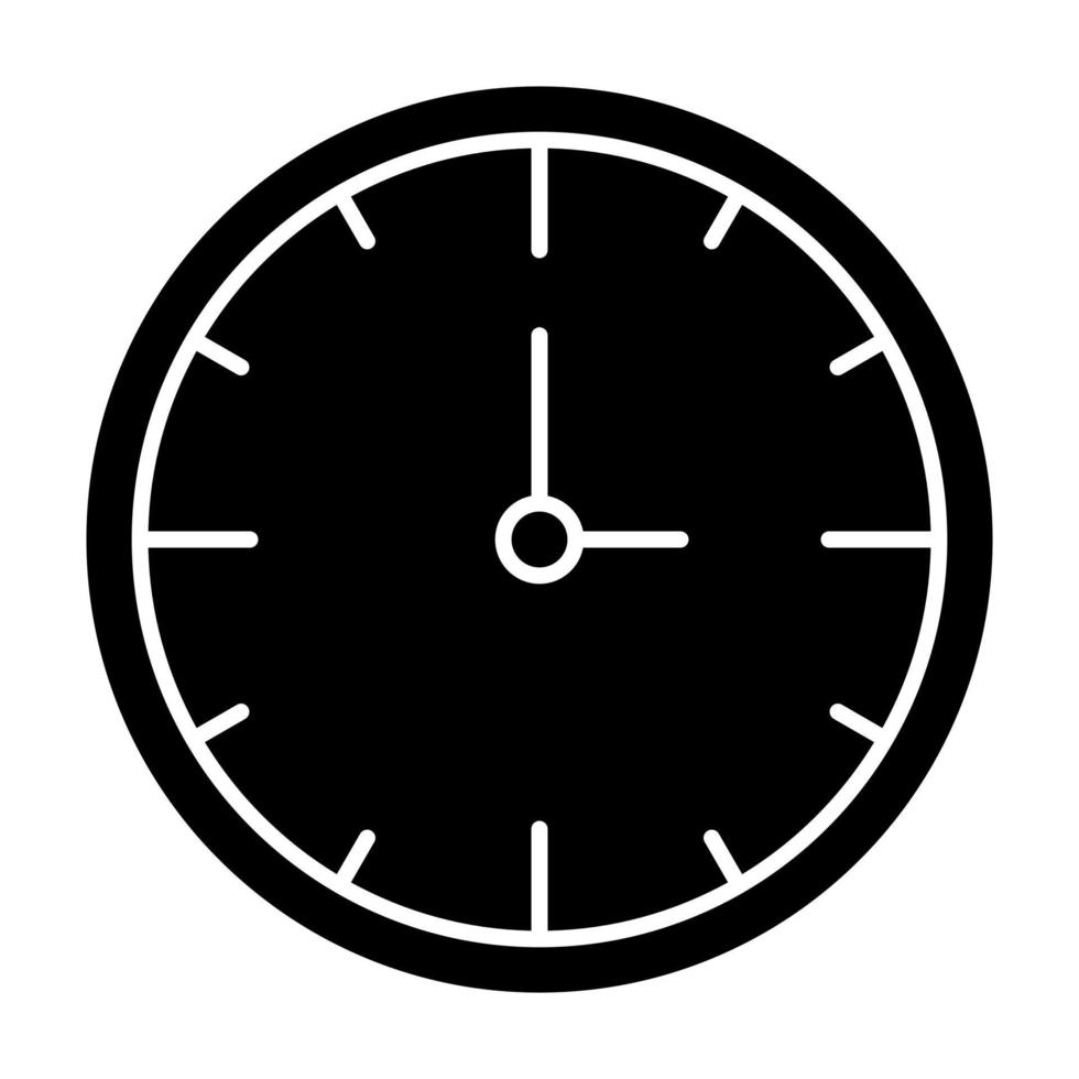 Clock Glyph Icon vector