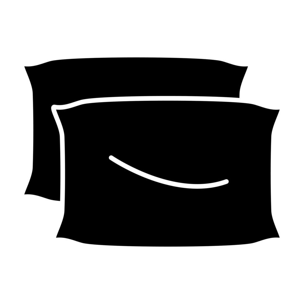 Pillows Glyph Icon vector