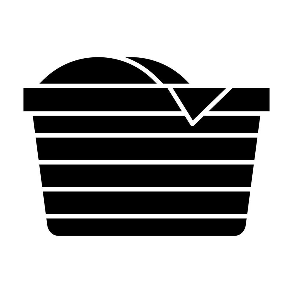 Laundry Basket Glyph Icon vector