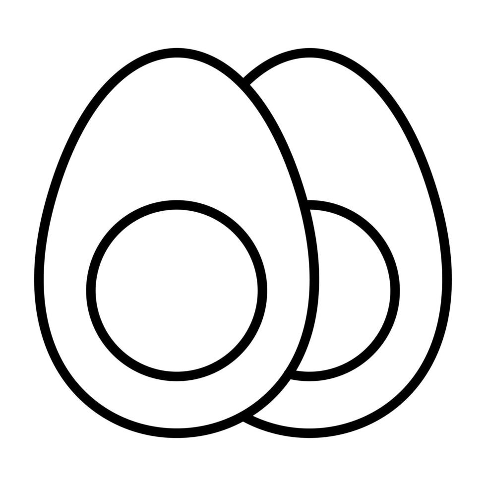 Boiled Egg Line Icon vector