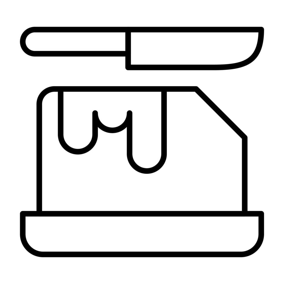 Butter Line Icon vector
