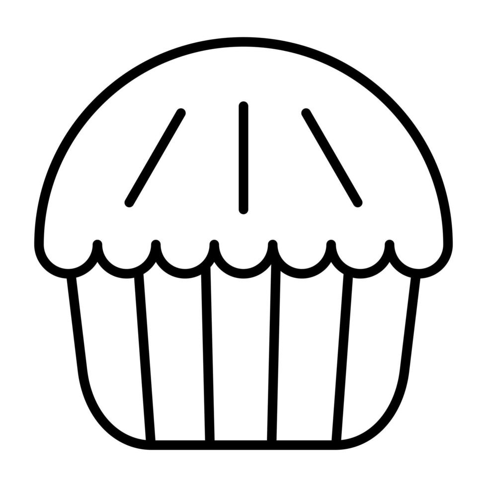 icono de línea de pastel vector