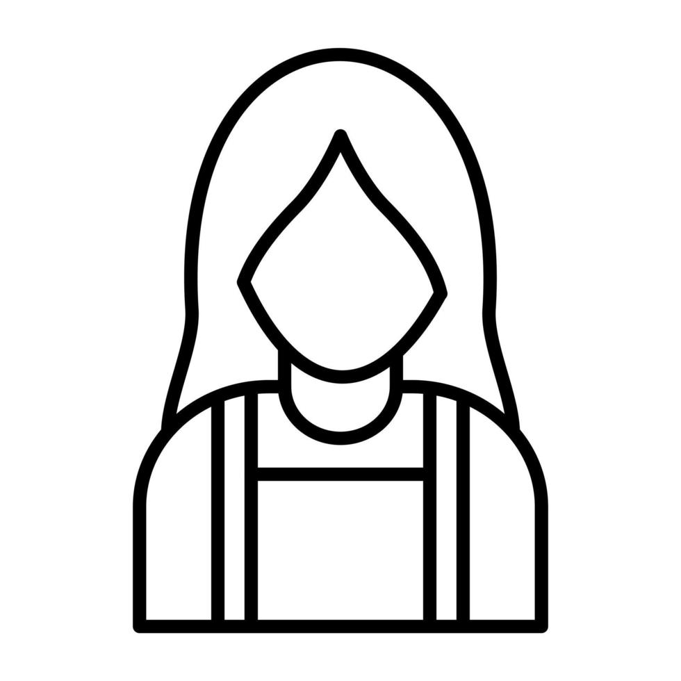 Maid Line Icon vector