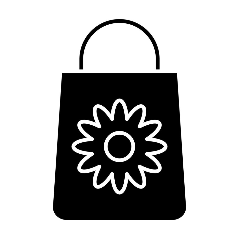 Shopping Bag Glyph Icon vector