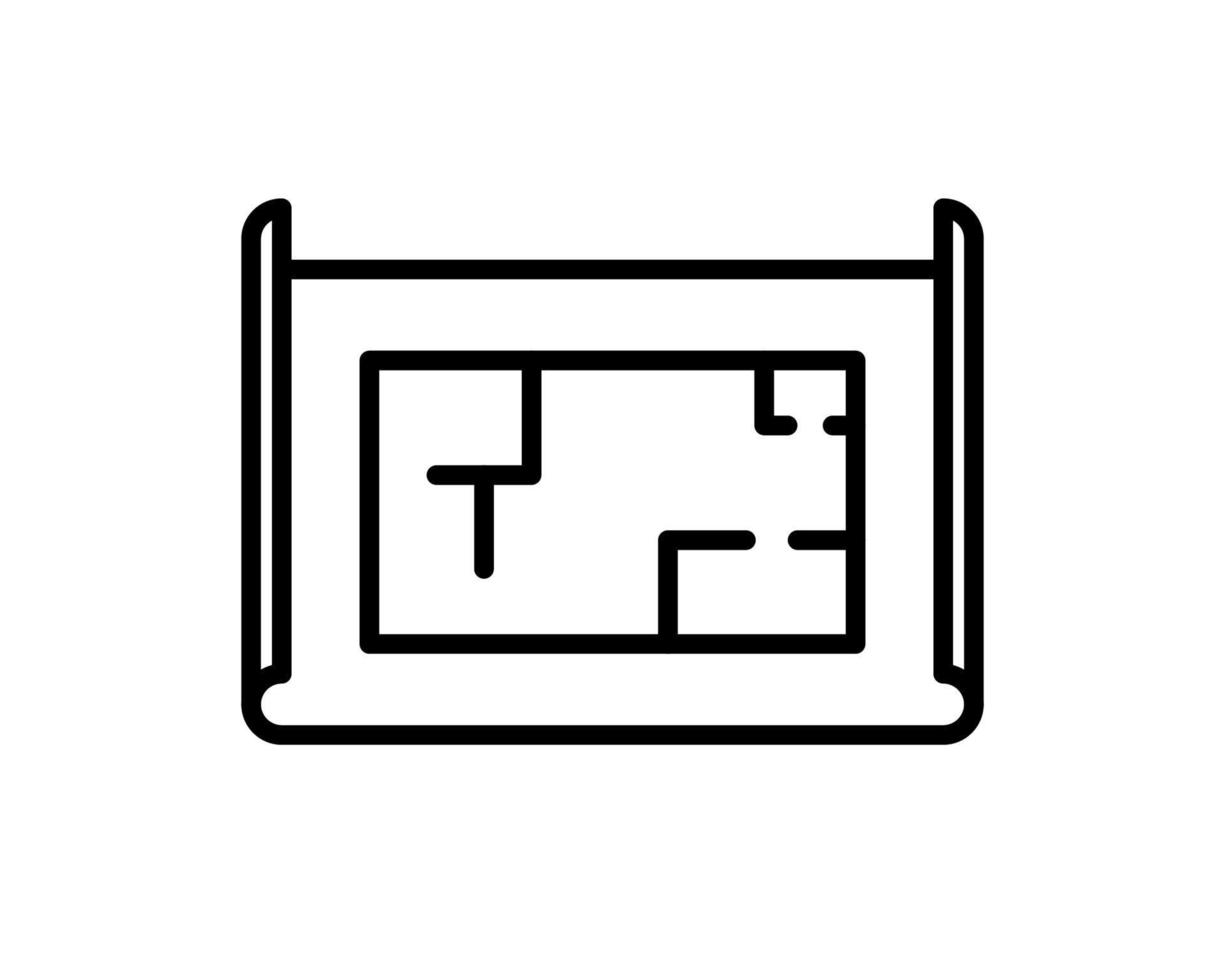 House Plan Icon. Professional, pixel perfect icons optimized for both large and small resolutions. vector