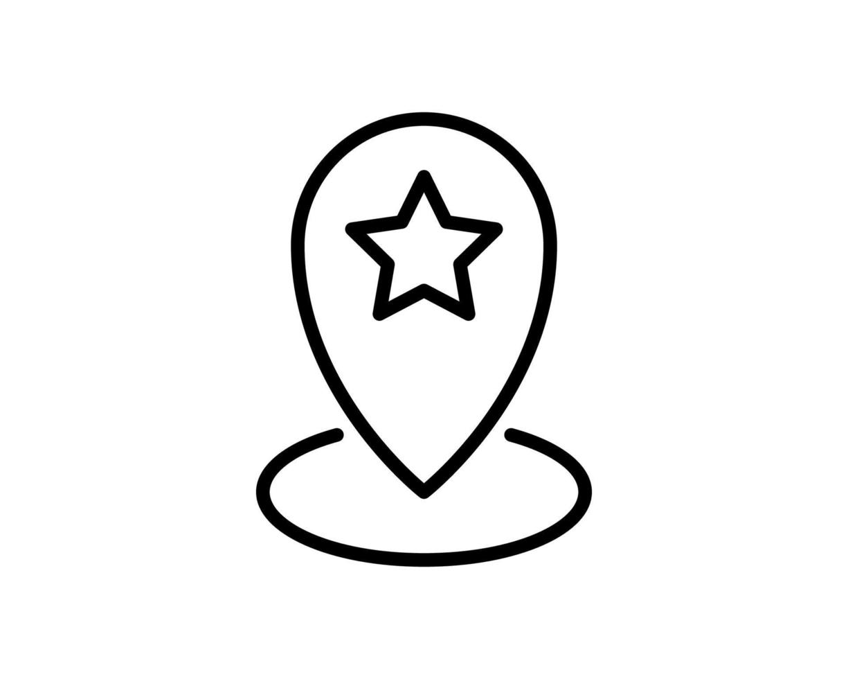 Pin map line icon. Simple outline style. Location, journey point, gps, destination, marker, pointer concept for web and app design. Vector illustration isolated on white design. Editable stroke EPS 10