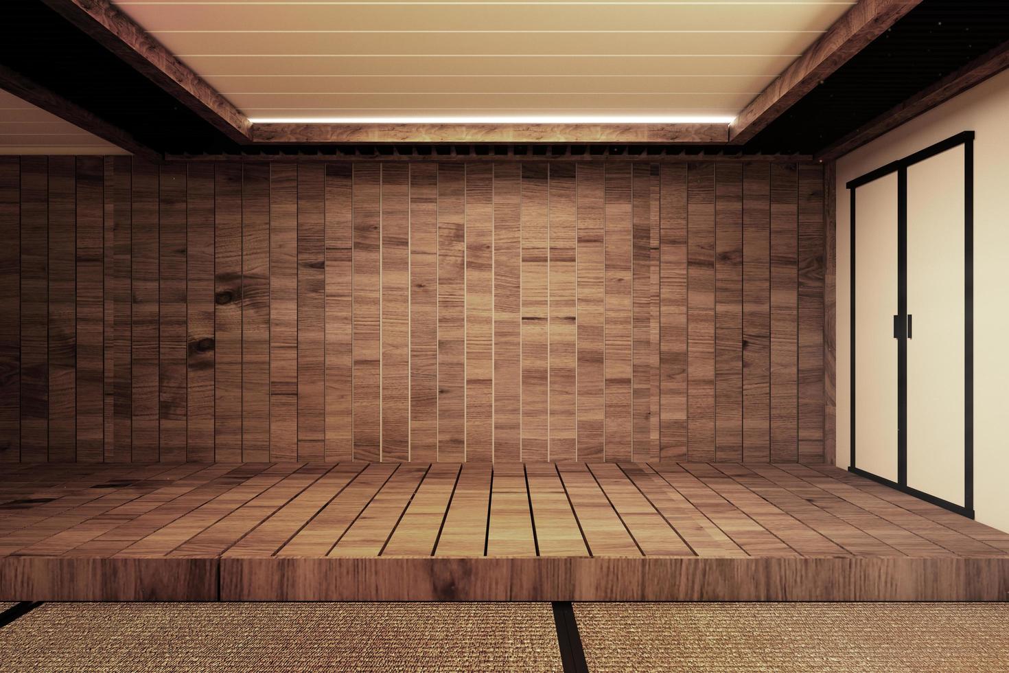 Empty room interior zen style. 3d rendering photo