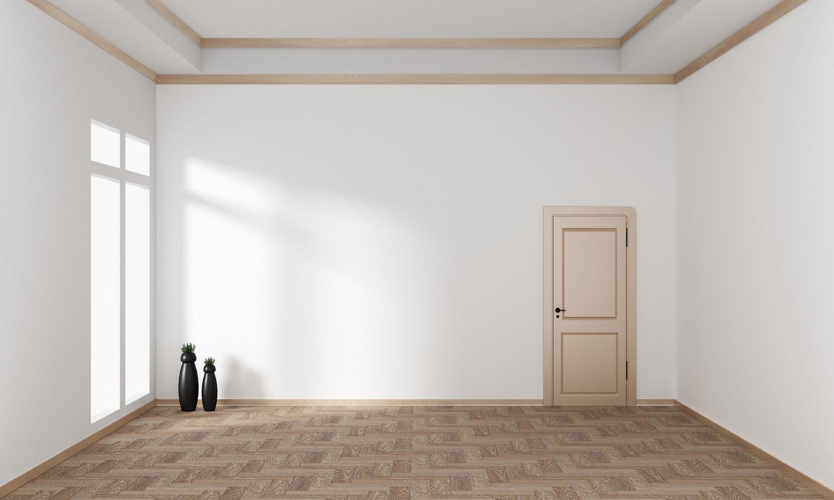 Empty room interior japanese style. 3d rendering photo