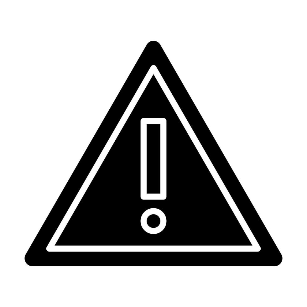 Danger Sign Glyph Icon vector