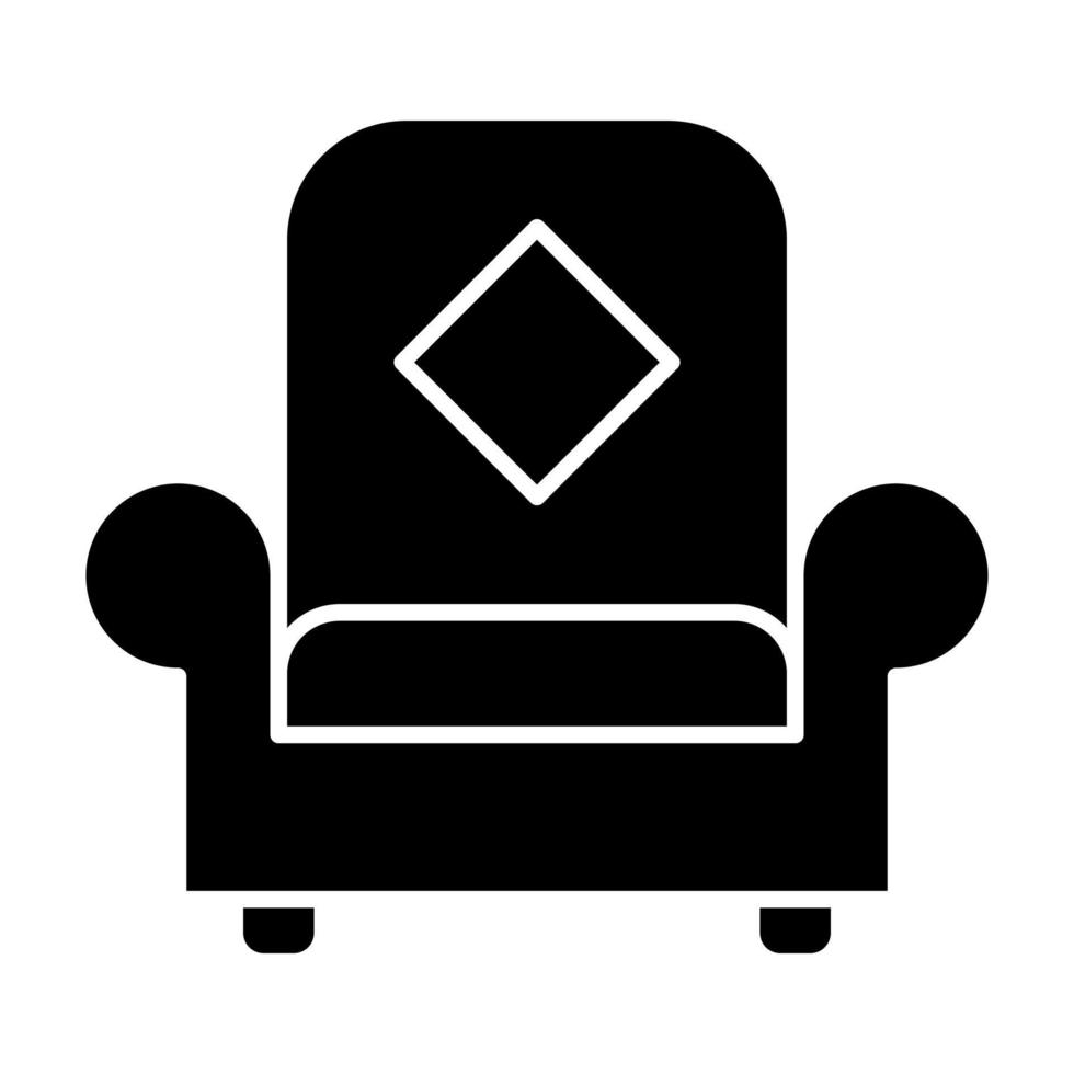 icono de glifo de sillón vector