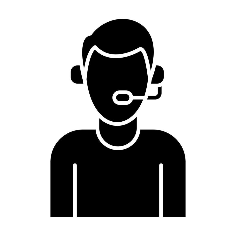 Customer Service Glyph Icon vector